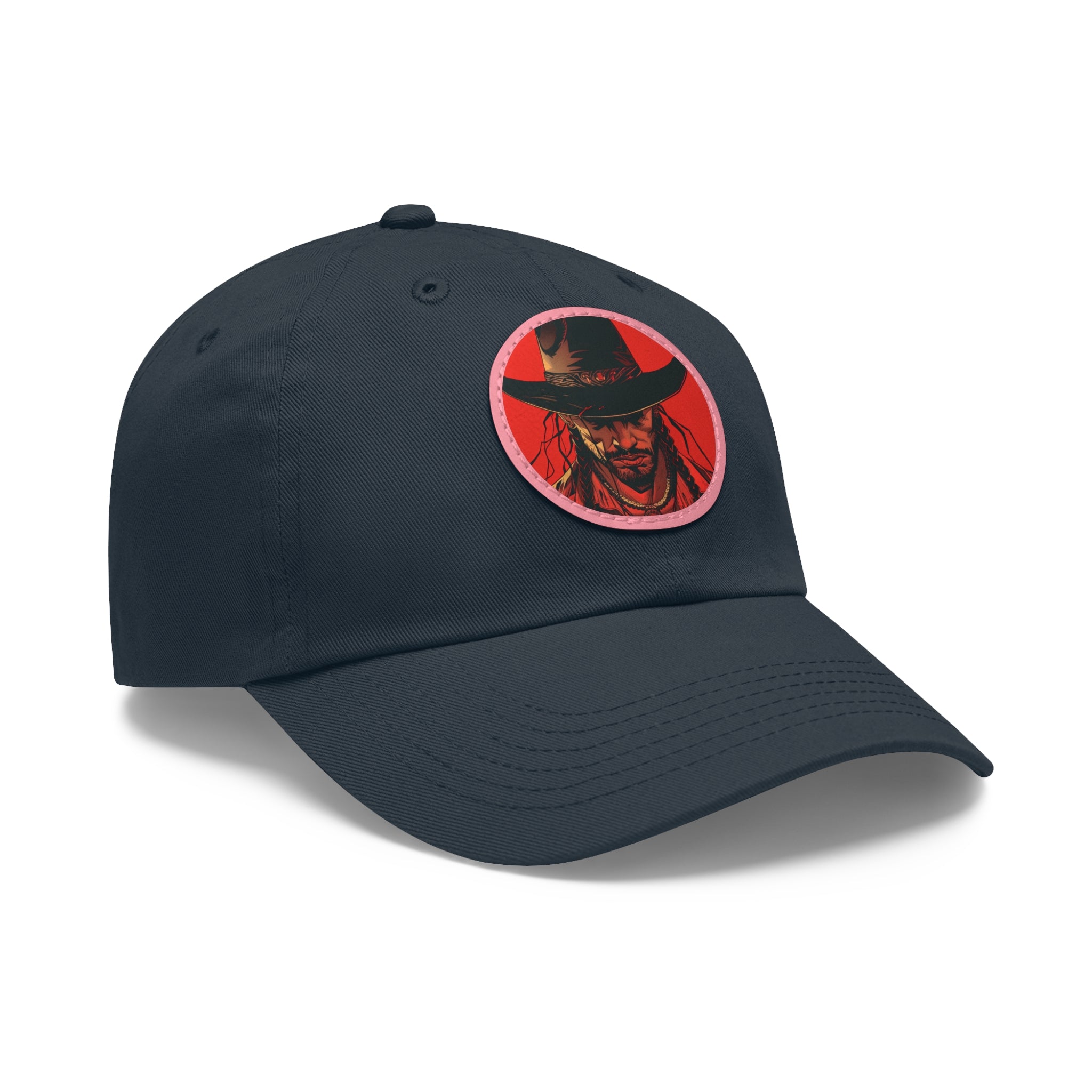MVRSIANO Western Outlaw Leather Patch Dad Hat