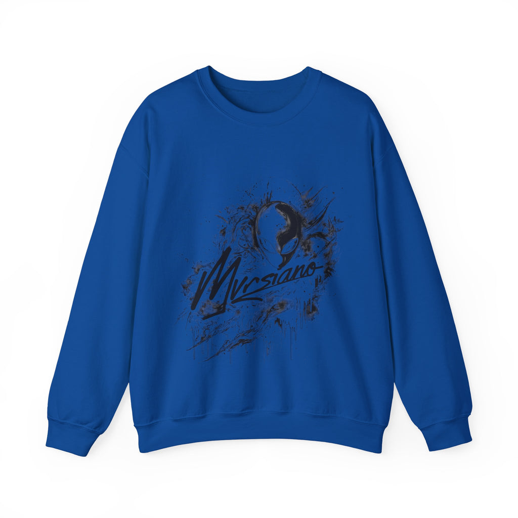 Mvrsiano Graphic Sweatshirt — Alien Grunge Skull Art Crewneck