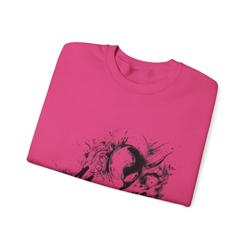 Mvrsiano Graphic Sweatshirt — Alien Grunge Skull Art Crewneck