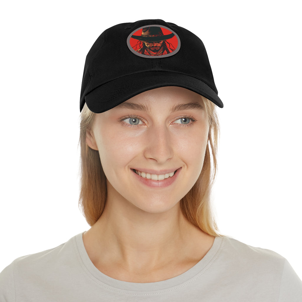 MVRSIANO Western Outlaw Leather Patch Dad Hat