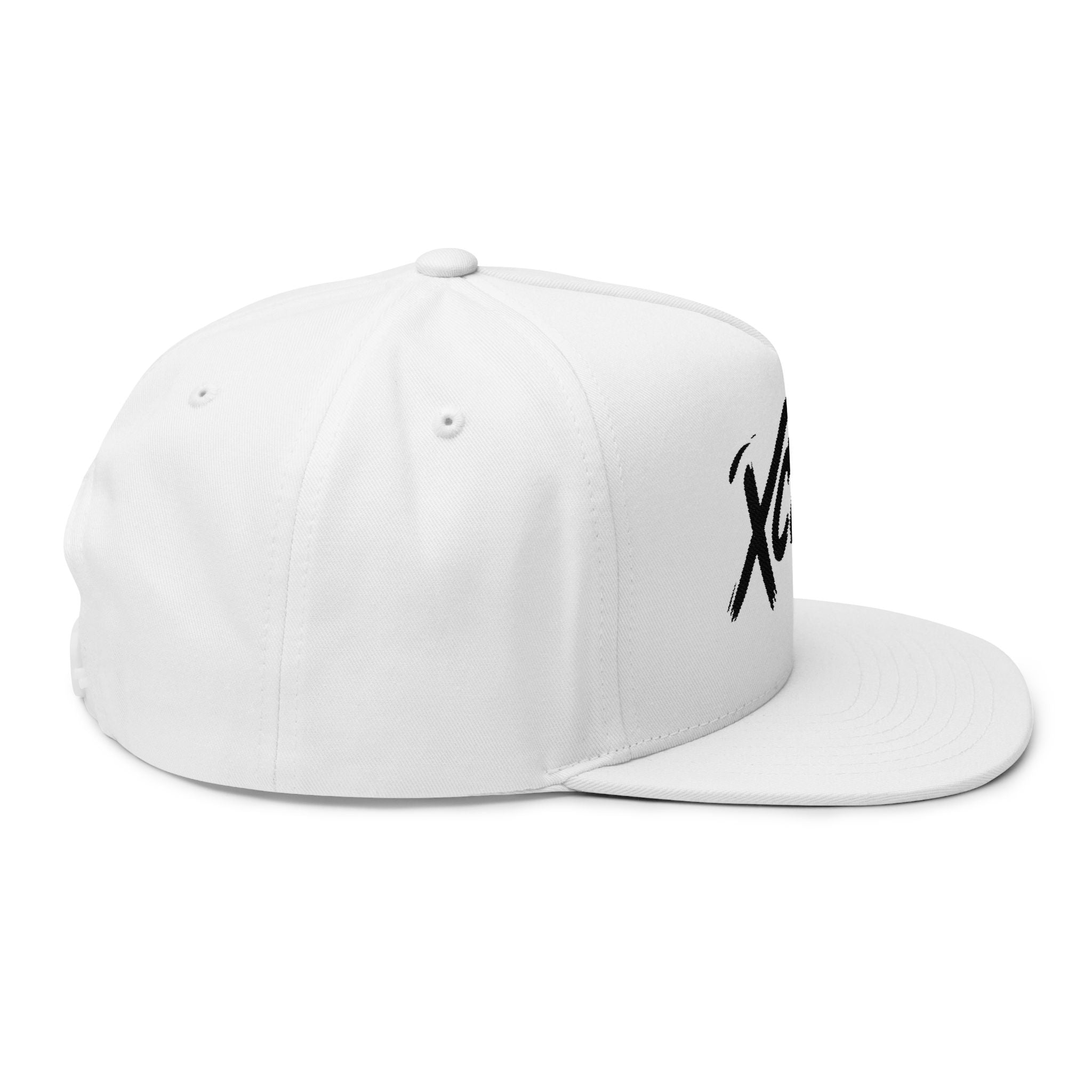 XCLSV Embroidered Flat Bill Cap — Streetwear Snapback with Alien Logo