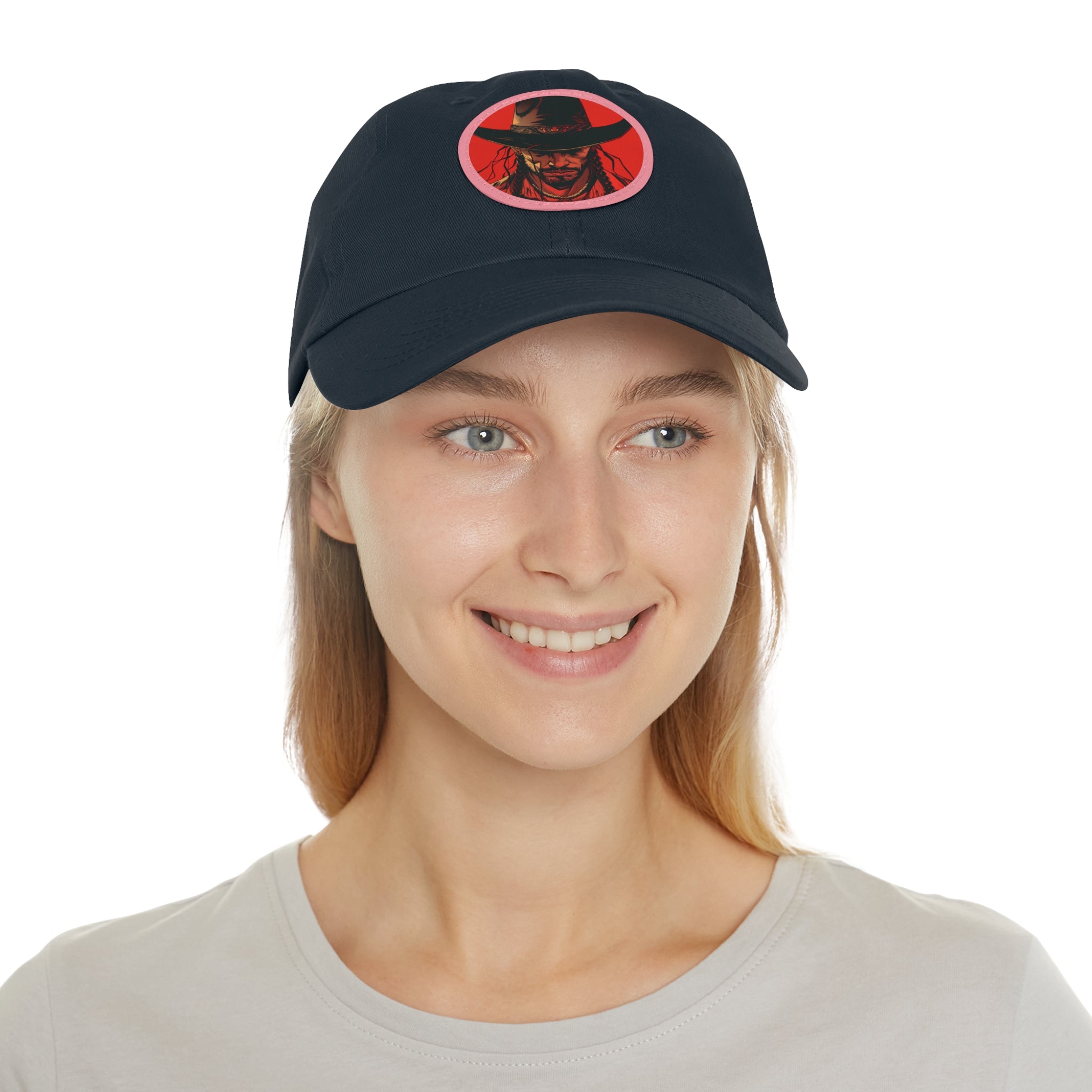 MVRSIANO Western Outlaw Leather Patch Dad Hat