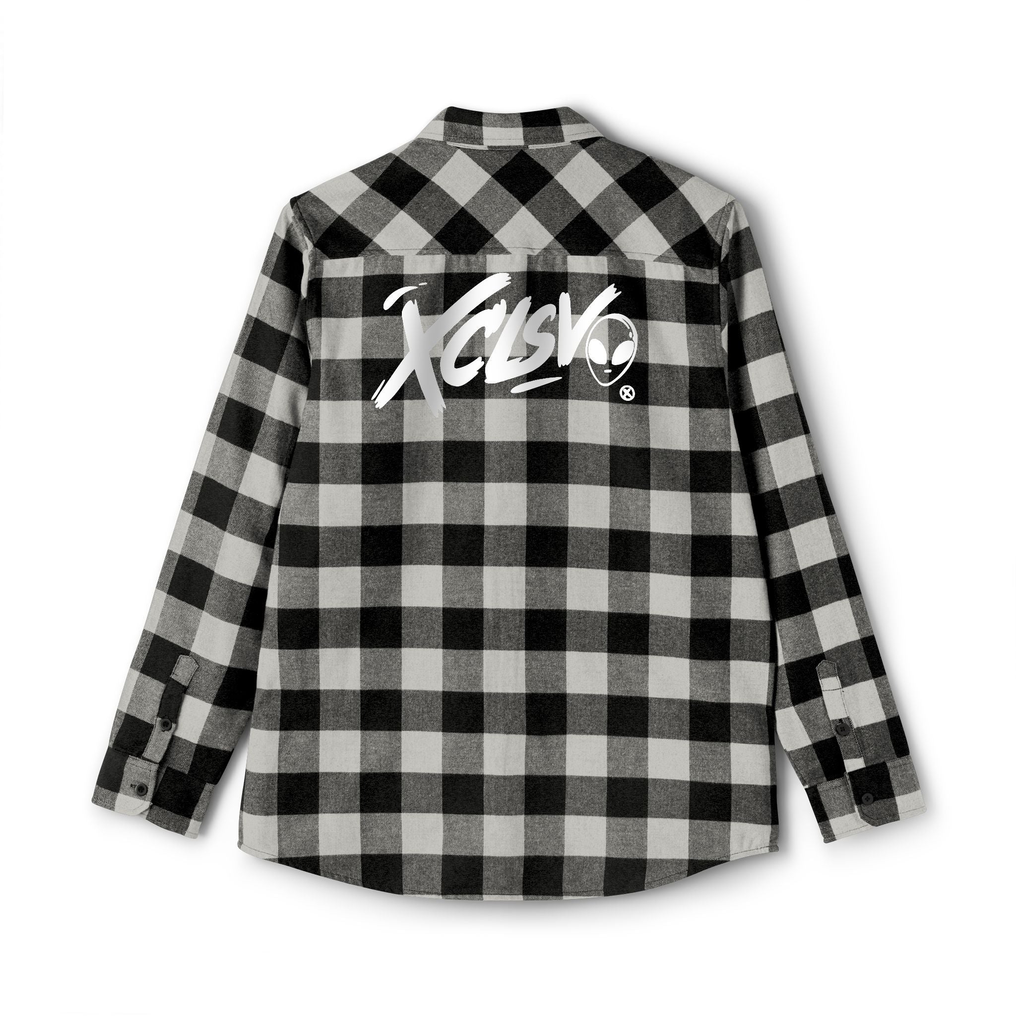 Plaid Flannel Shirt — Back Logo 'XCLSV' Streetwear
