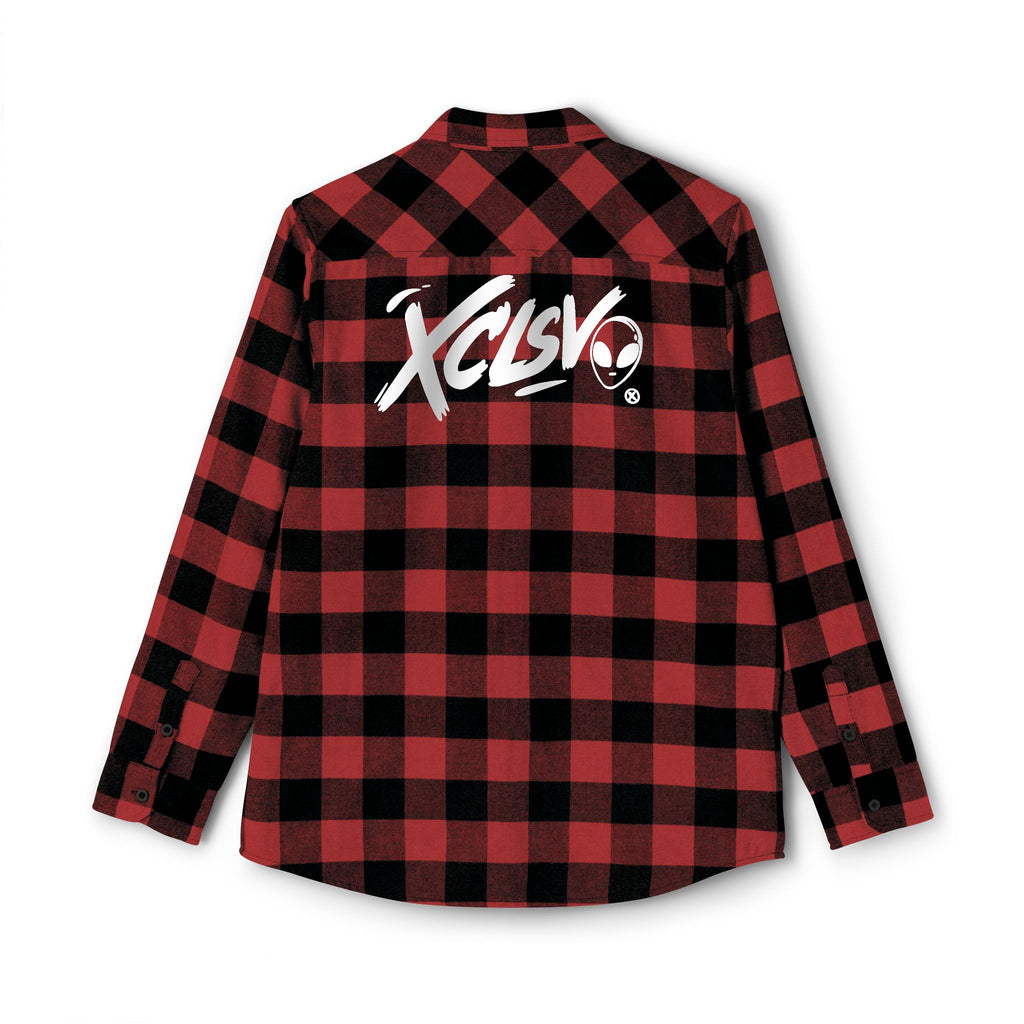 Plaid Flannel Shirt — Back Logo 'XCLSV' Streetwear