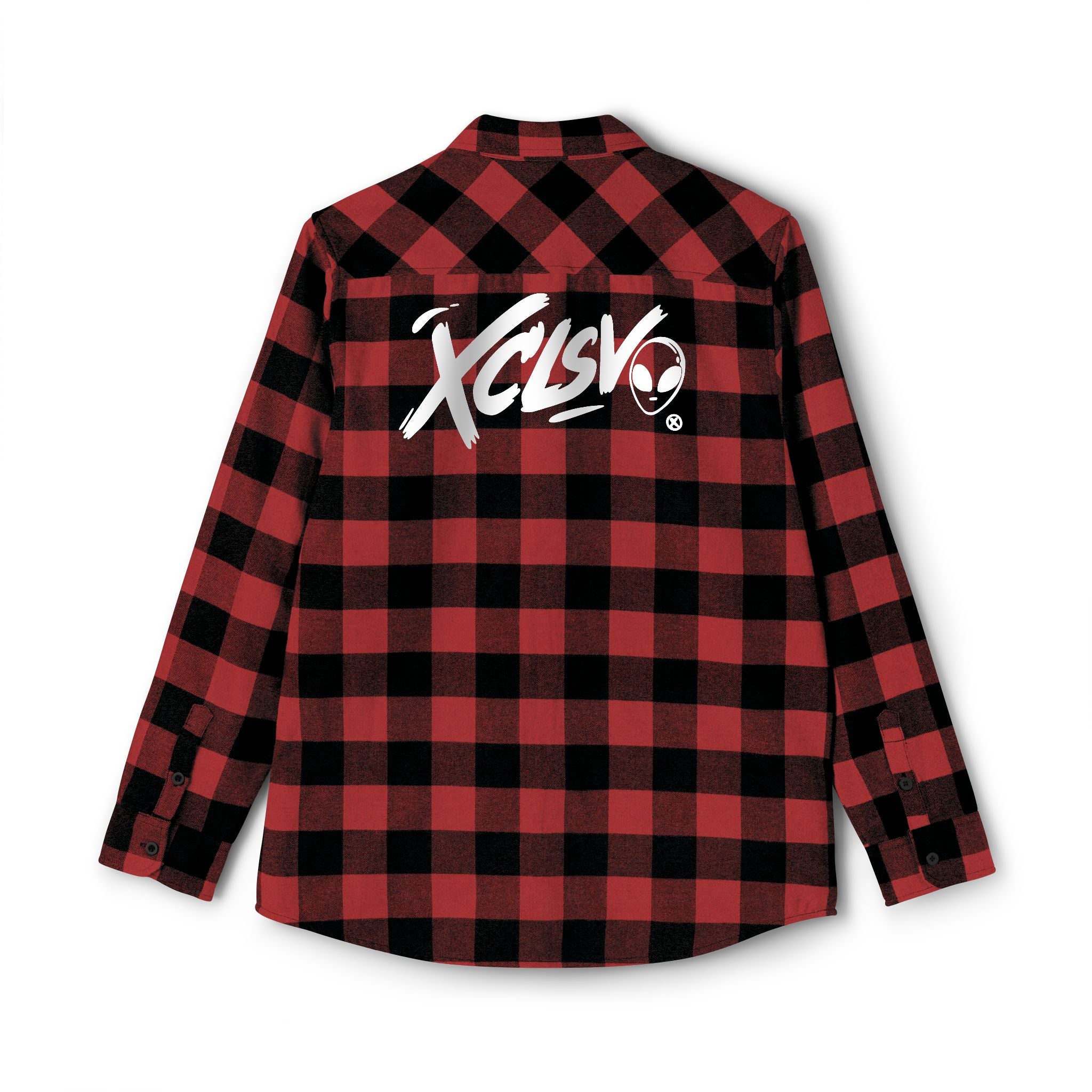 Plaid Flannel Shirt — Back Logo 'XCLSV' Streetwear
