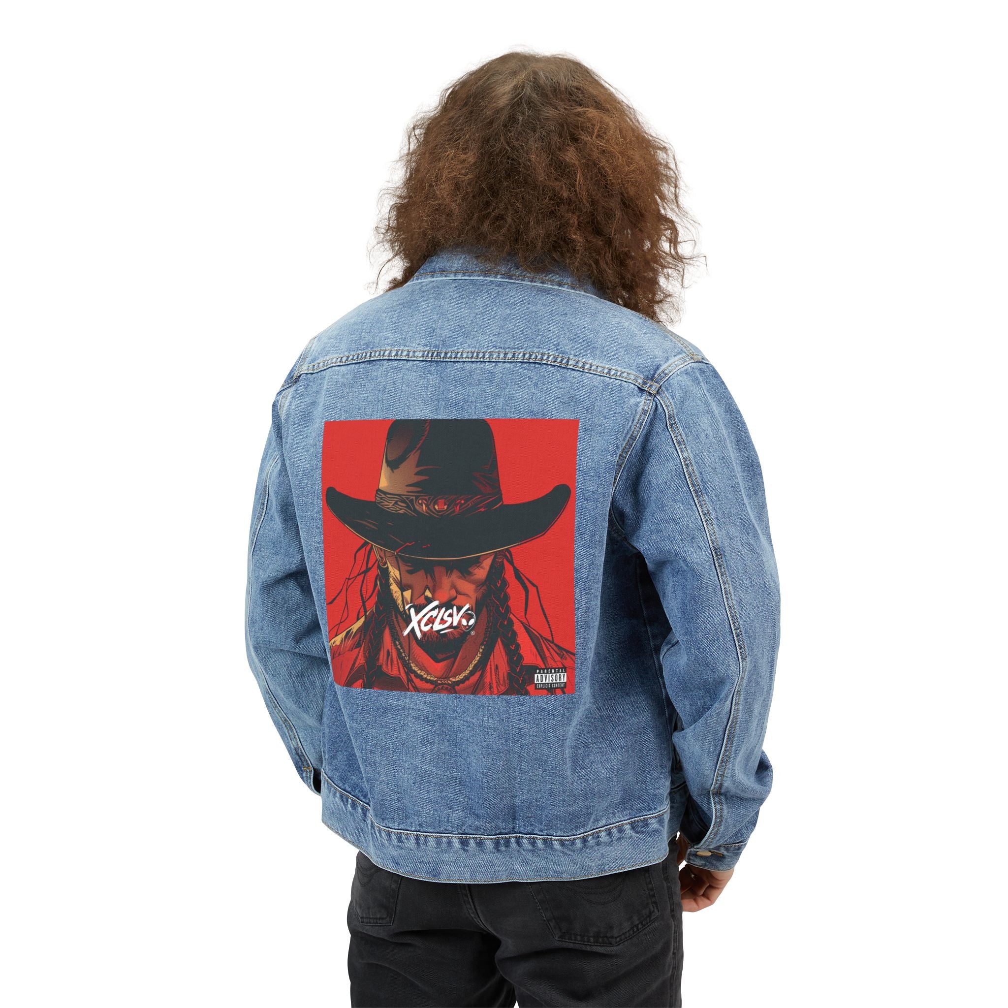 Denim XCLSV Jacket — Red Mvrsiano Back Patch